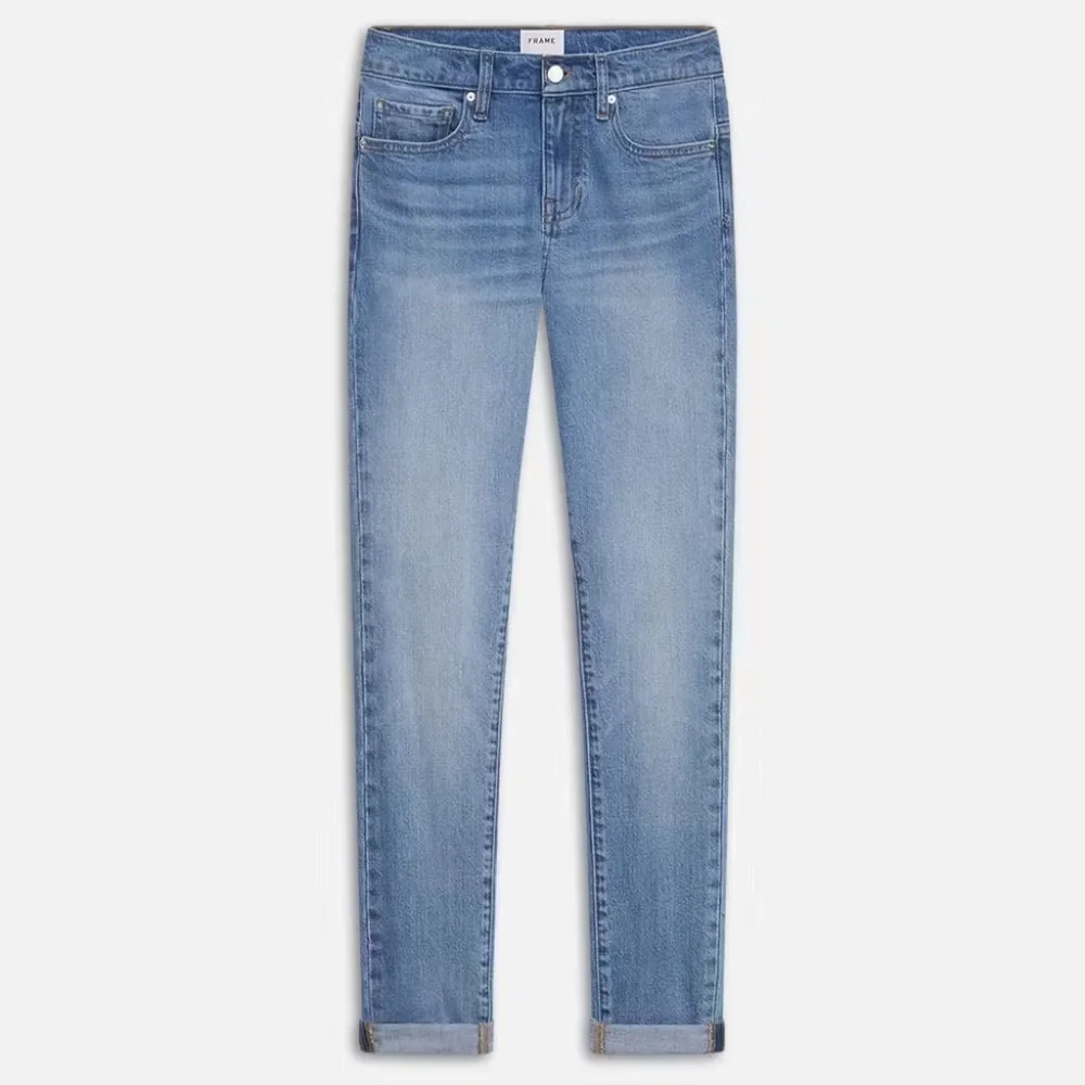 Frame Le Garçon Boyfriend‎ Jeans Silva Wash Sz 26 Mid Rise